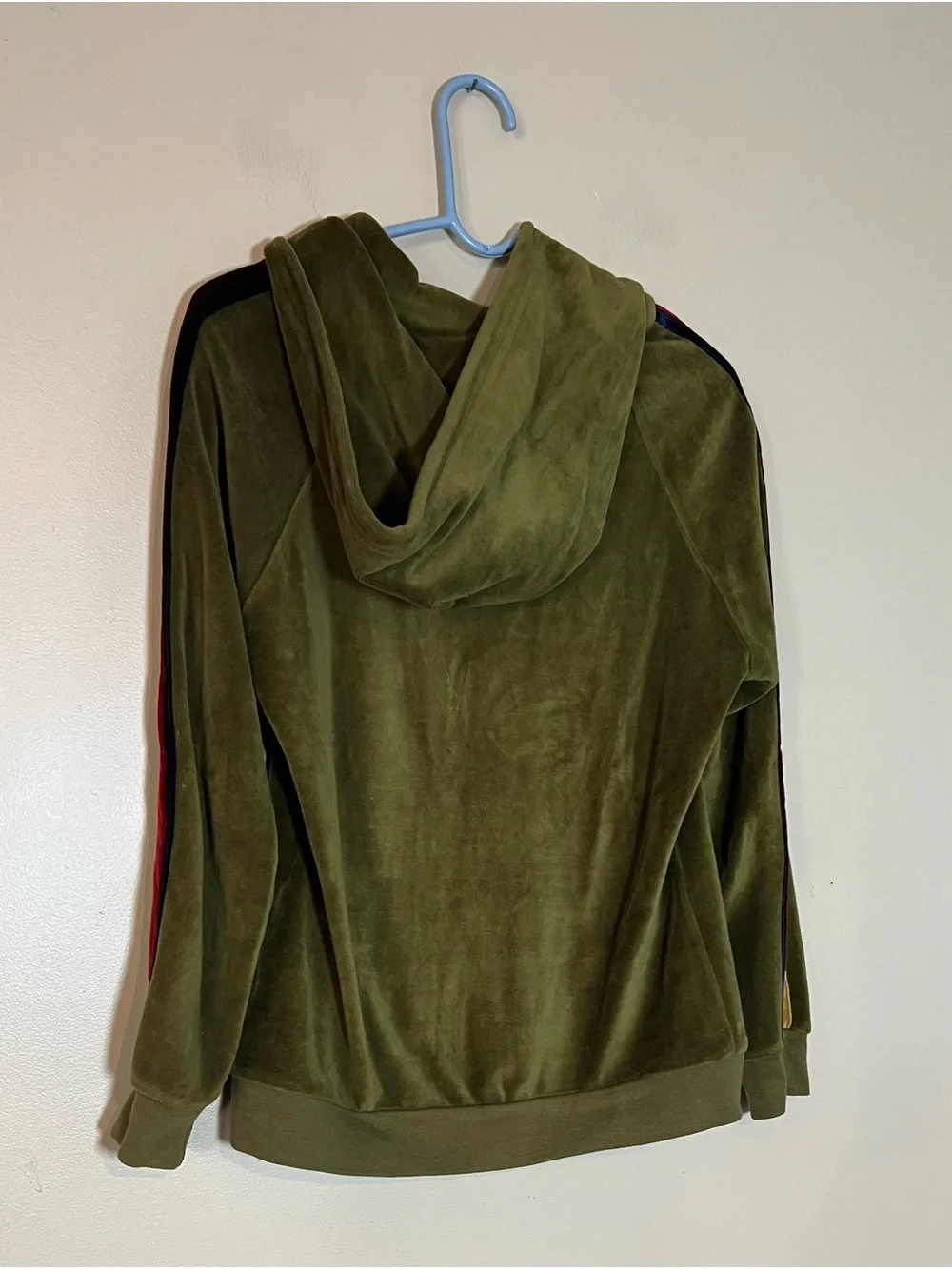 AVIATOR NATION Women's Small Green Velour Track Jacket Running Athletic Full Zip